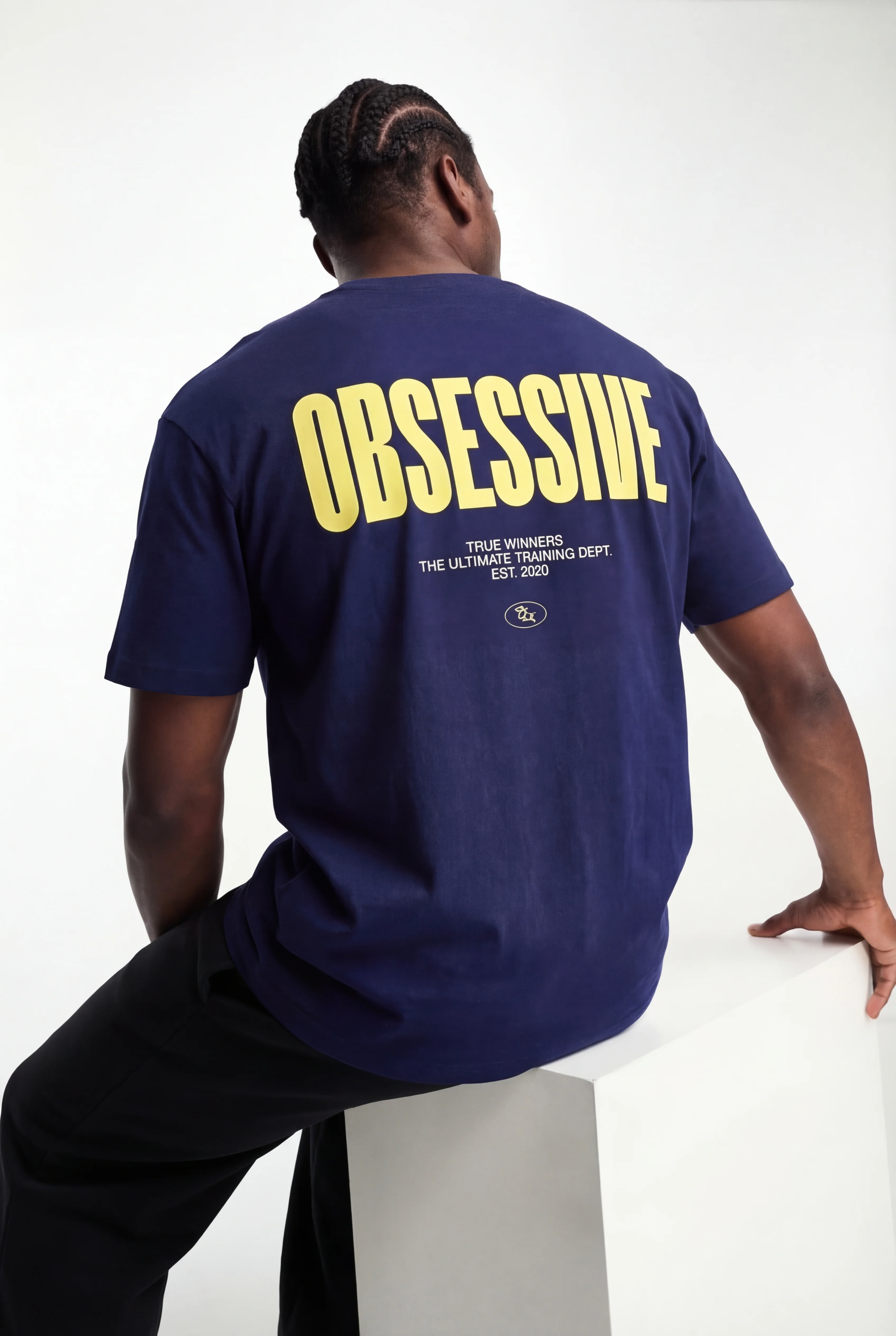 OBSESSIVE EST.2020 OVERSIZED T-SHIRT - DARK BLUE - Image 3